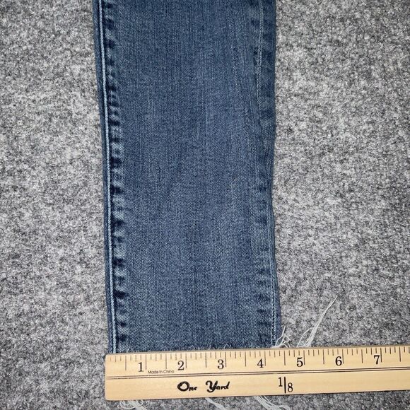 FRAME Jeans Womens Size 28 Blue Denim Le Skinny De Jeanne Distressed Raw Hem - Picture 9 of 12